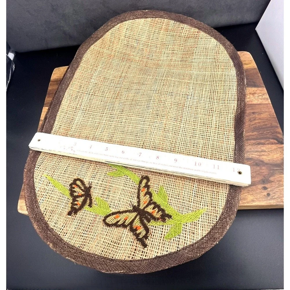 Vintage‎ Burlap Butterfly Placemats - Set of 3